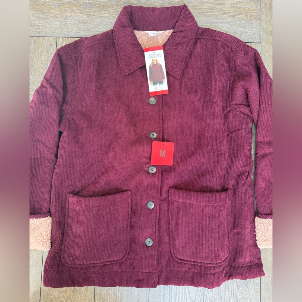 Boston Traders women's sherpa-lined corduroy jacket